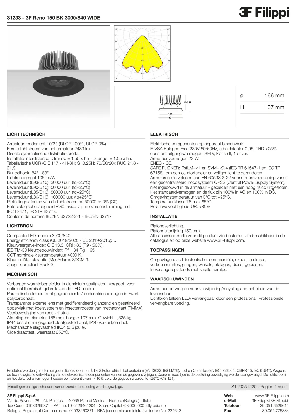 31233 - 3F Reno 150 BK 3000-840 WIDE - Datasheet - nl