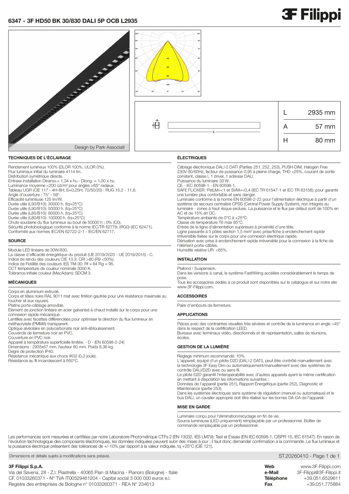 6347 - 3F HD50 BK 30-830 DALI 5P OCB L2935 - Datasheet - fr