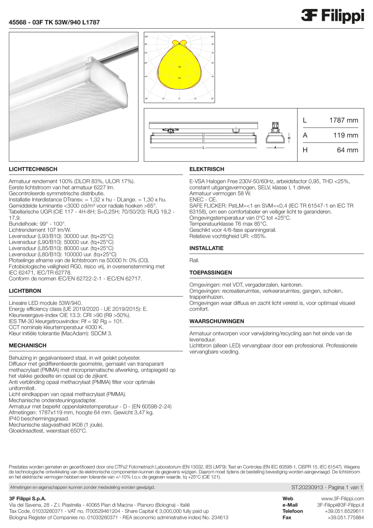 45568 - 03F TK 53W-940 L1787 - Datasheet - nl