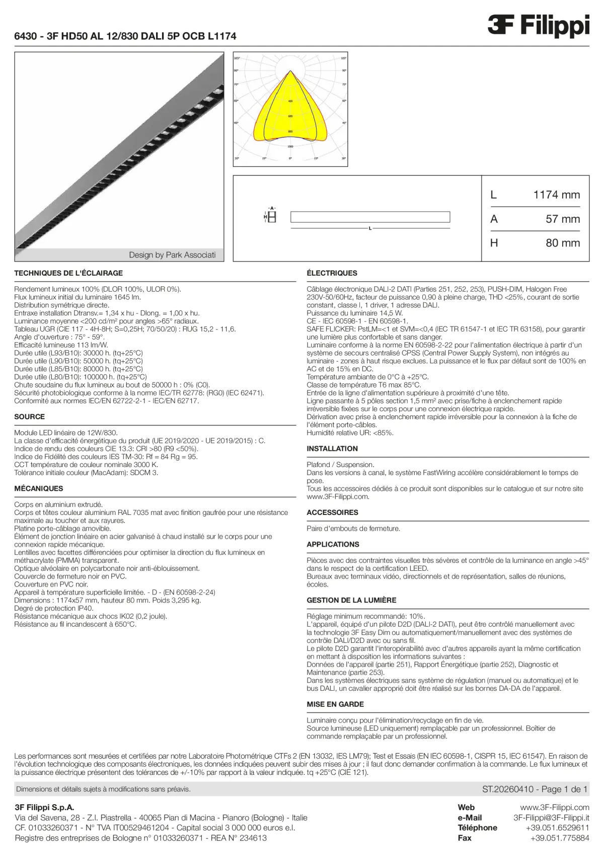 6430 - 3F HD50 AL 12-830 DALI 5P OCB L1174 - Datasheet - fr