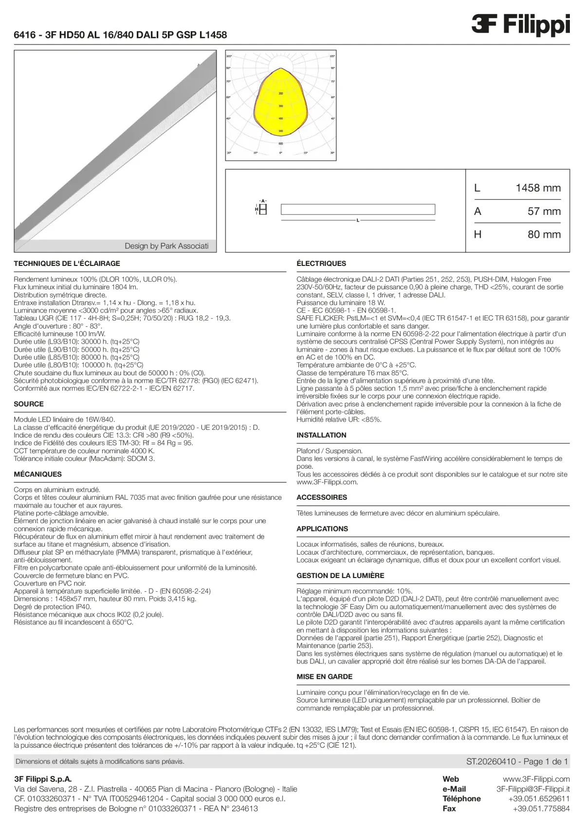 6416 - 3F HD50 AL 16-840 DALI 5P GSP L1458 - Datasheet - fr