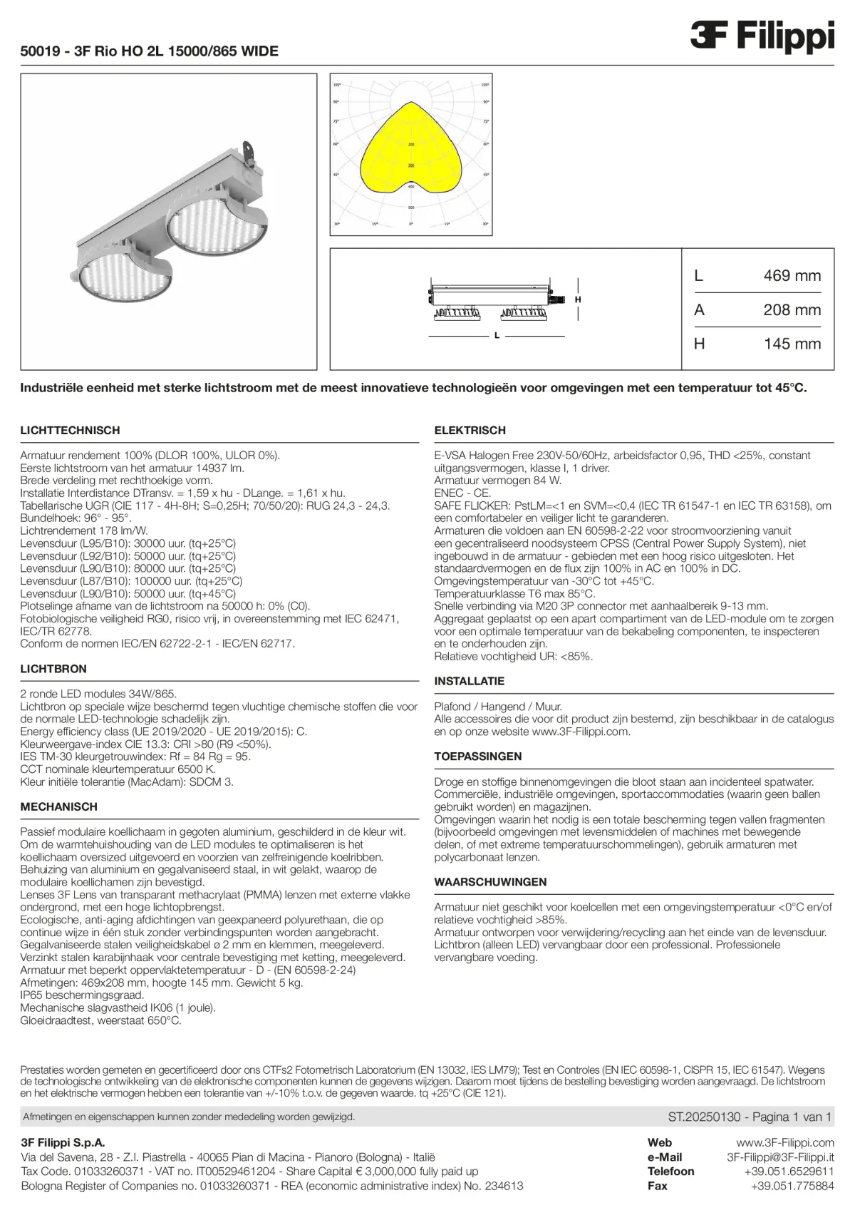 50019 - 3F Rio HO 2L 15000-865 WIDE - Datasheet - nl
