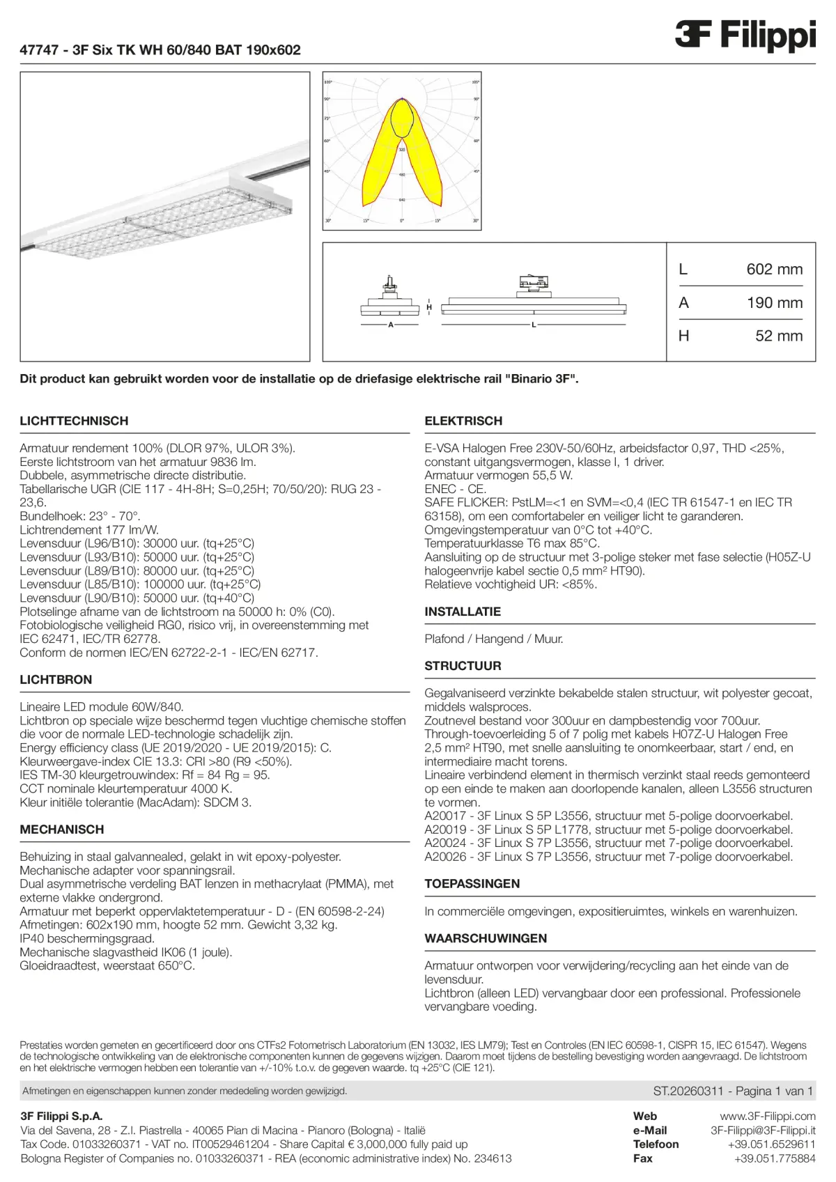 47747 - 3F Six TK WH 60-840 BAT 190x602 - Datasheet - nl