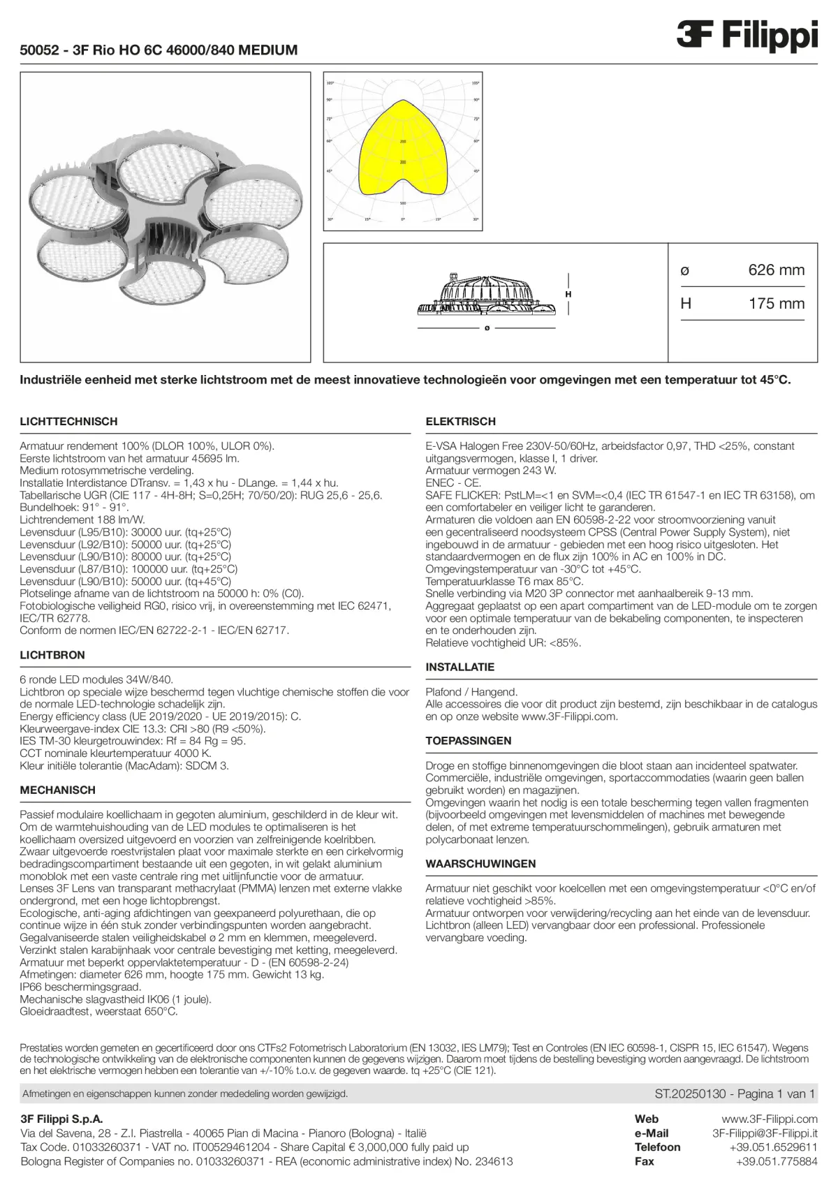 50052 - 3F Rio HO 6C 46000-840 MEDIUM - Datasheet - nl