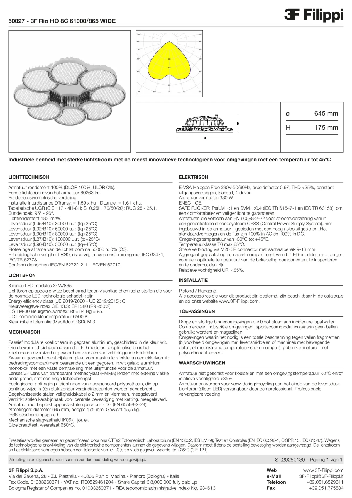 50027 - 3F Rio HO 8C 61000-865 WIDE - Datasheet - nl