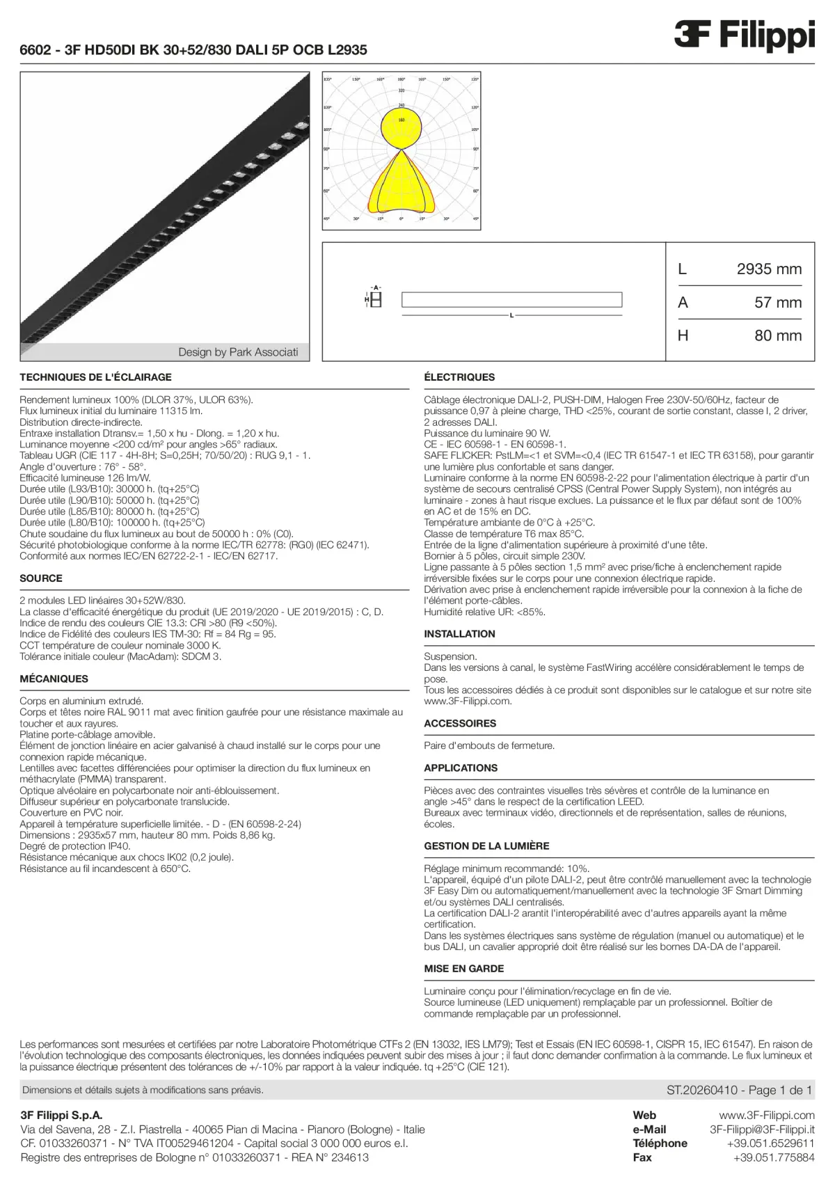 6602 - 3F HD50DI BK 30+52-830 DALI 5P OCB L2935 - Datasheet - fr