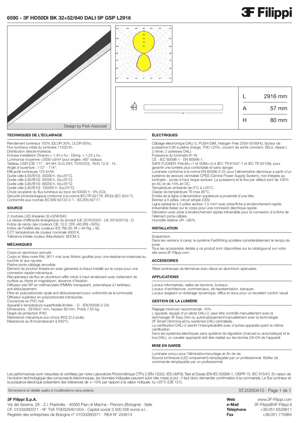 6590 - 3F HD50DI BK 32+52-840 DALI 5P GSP L2916 - Datasheet - fr