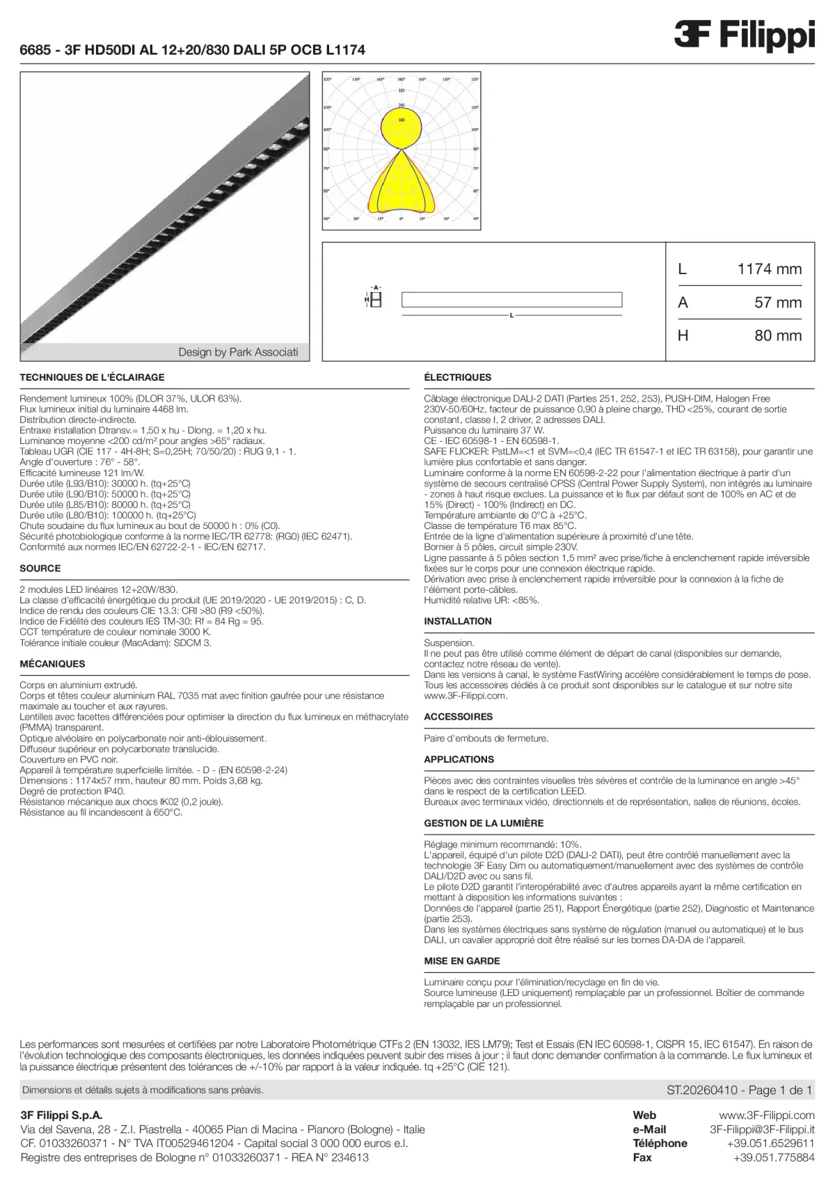 6685 - 3F HD50DI AL 12+20-830 DALI 5P OCB L1174 - Datasheet - fr