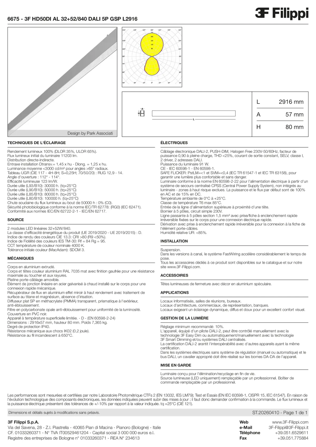 6675 - 3F HD50DI AL 32+52-840 DALI 5P GSP L2916 - Datasheet - fr