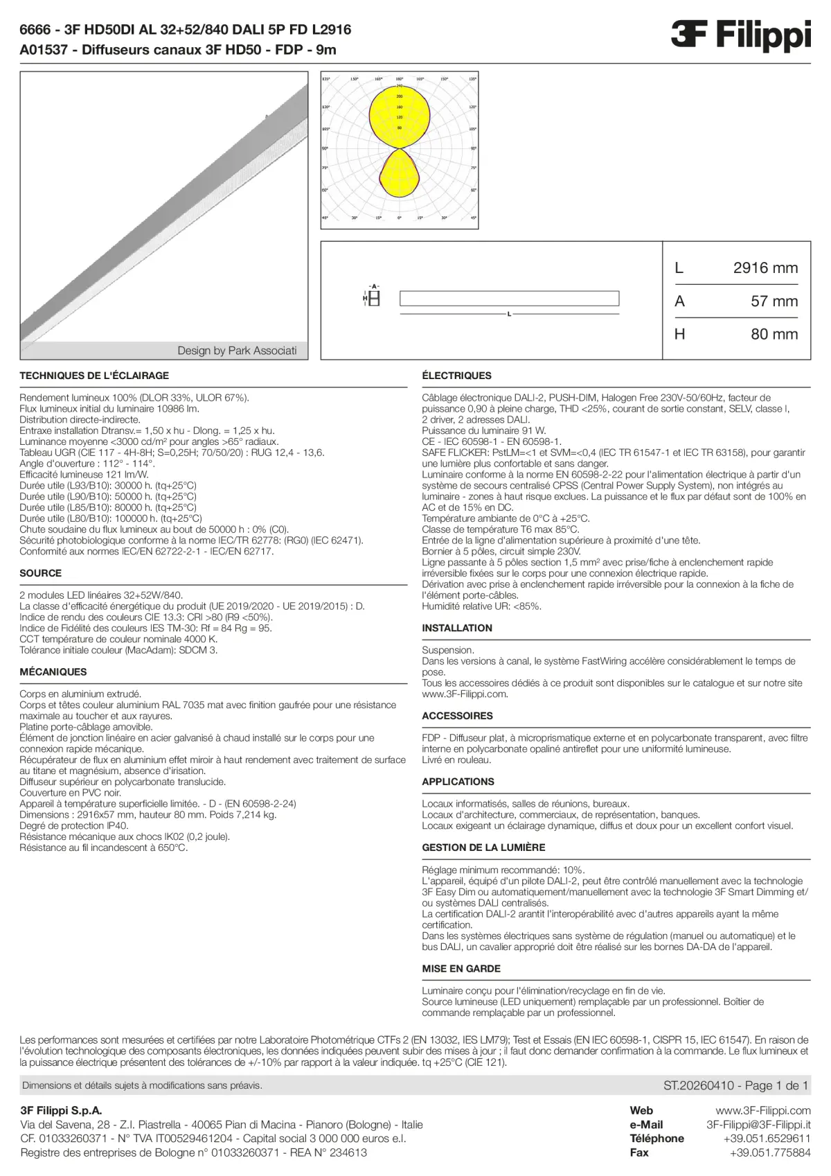 6666+A01537 - 3F HD50DI AL 32+52-840 DALI 5P FD L2916 + FDP - Datasheet - fr