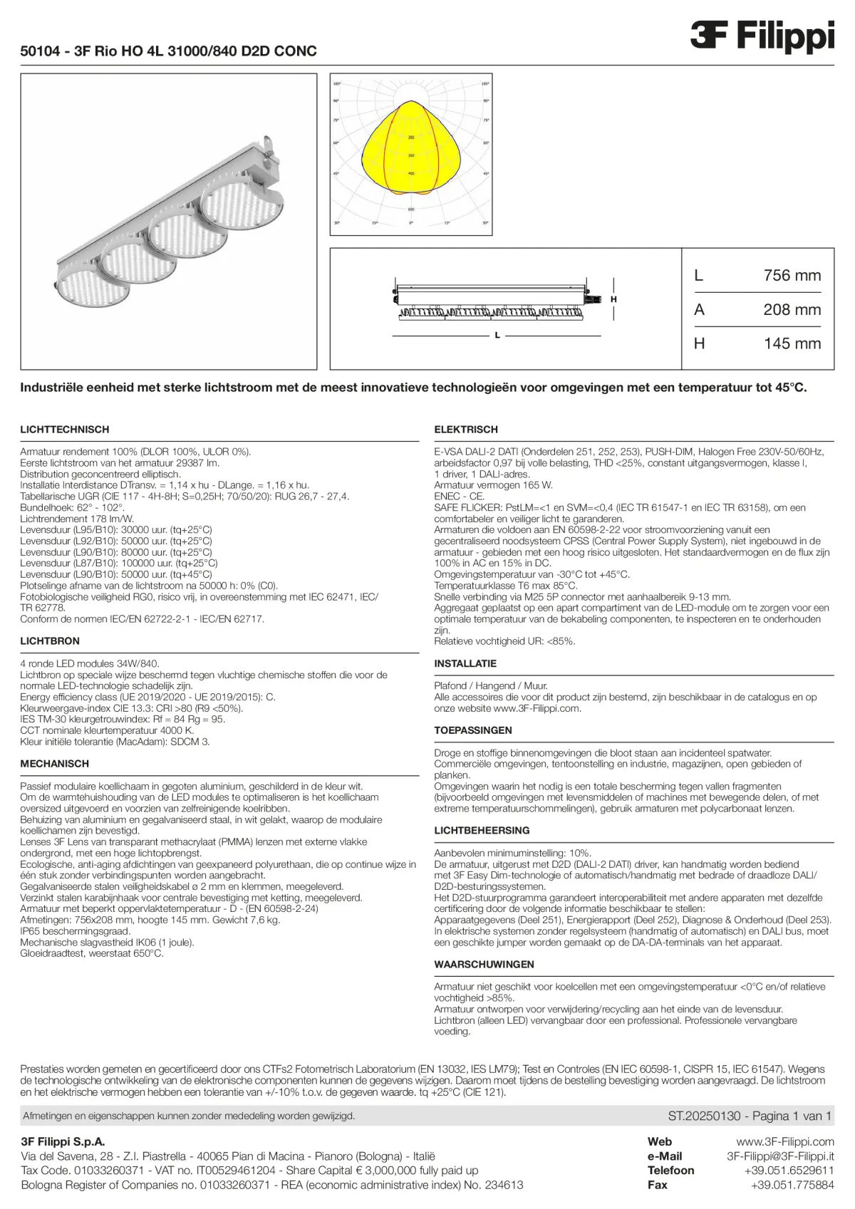 50104 - 3F Rio HO 4L 31000-840 D2D CONC - Datasheet - nl