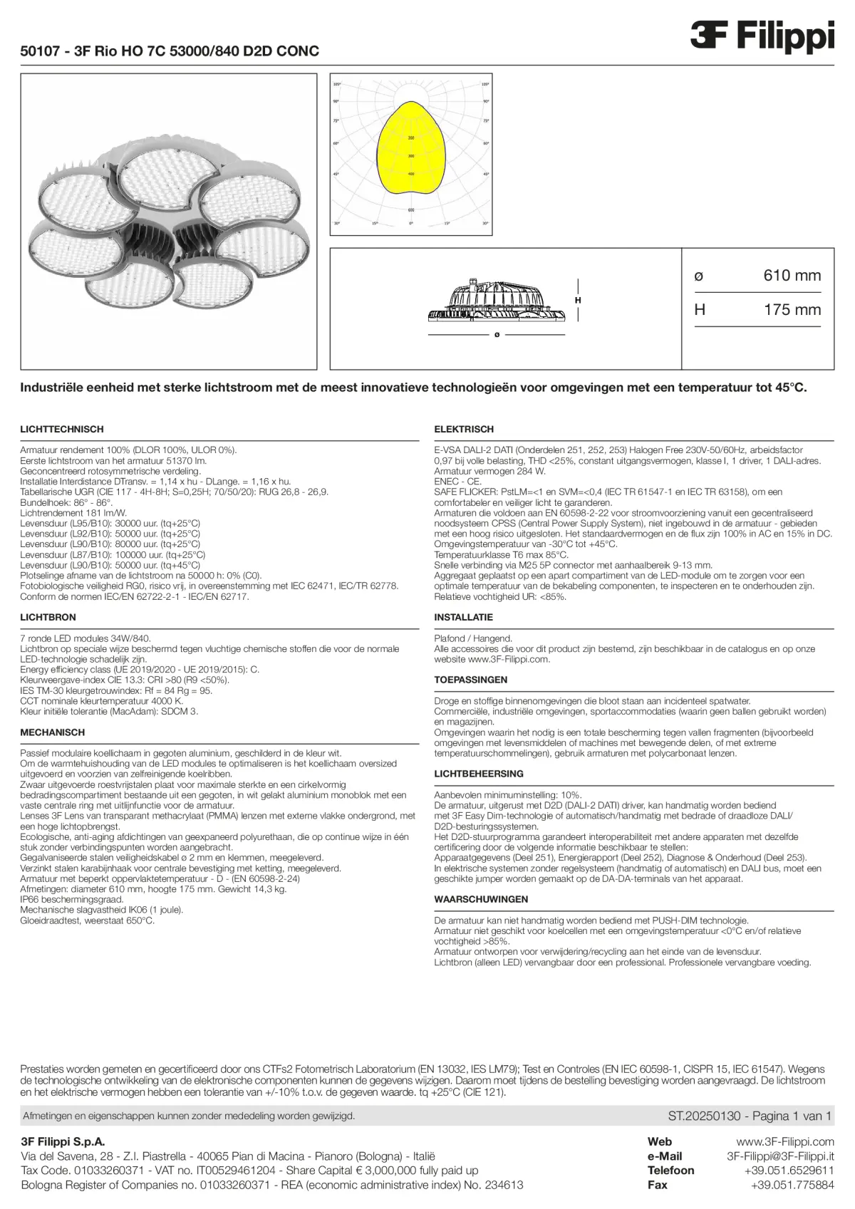 50107 - 3F Rio HO 7C 53000-840 D2D CONC - Datasheet - nl