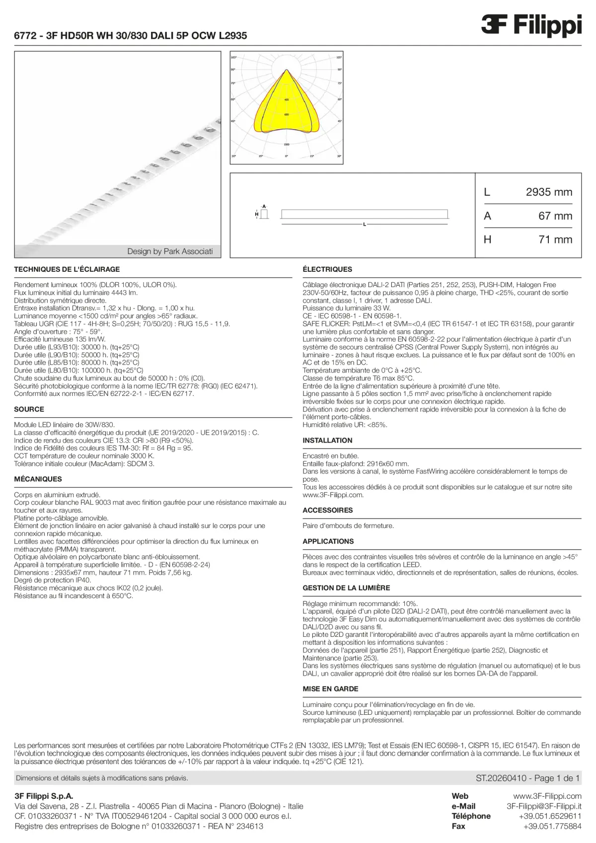 6772 - 3F HD50R WH 30-830 DALI 5P OCW L2935 - Datasheet - fr