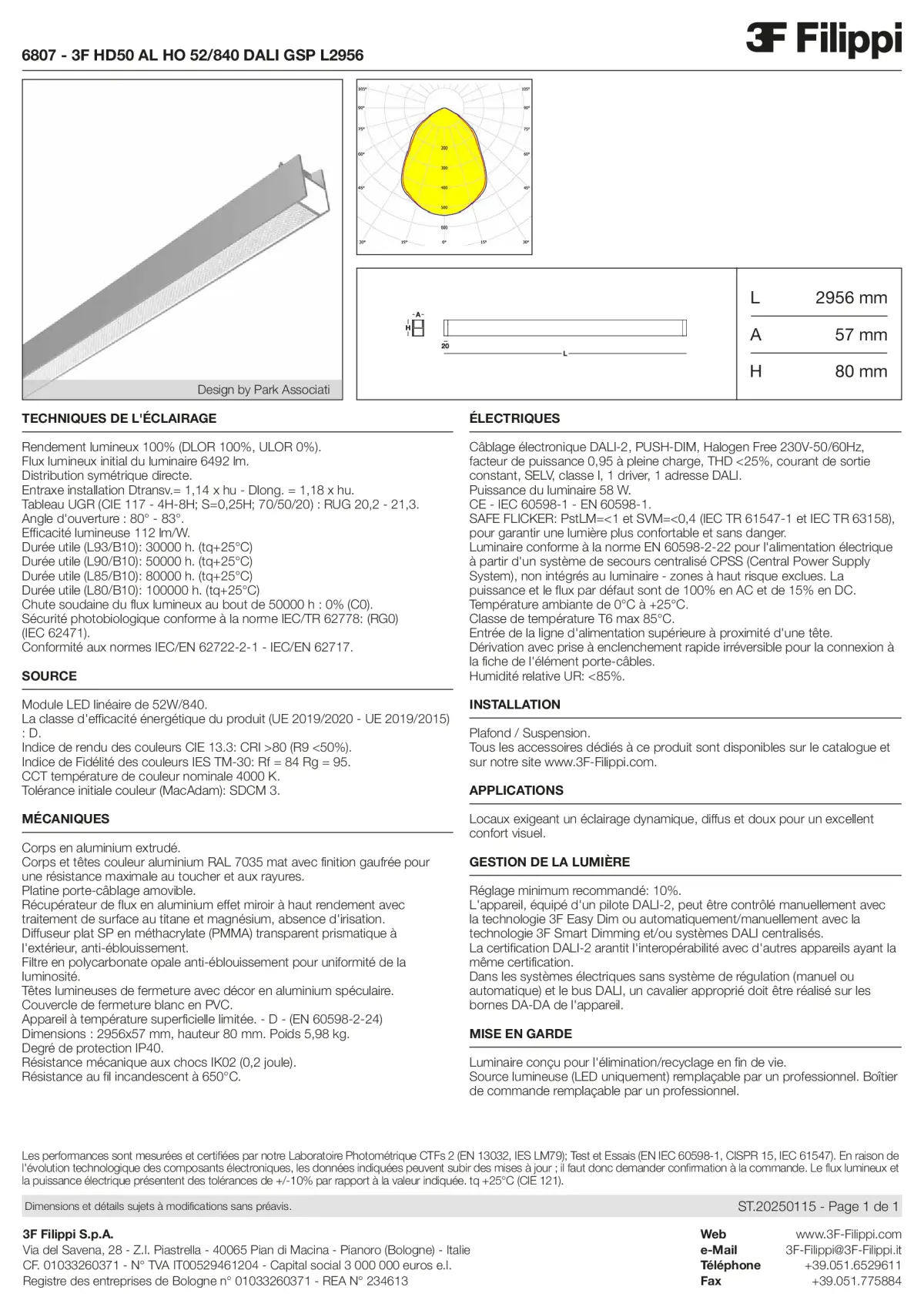 6807 - 3F HD50 AL HO 52-840 DALI GSP L2956 - Datasheet - fr