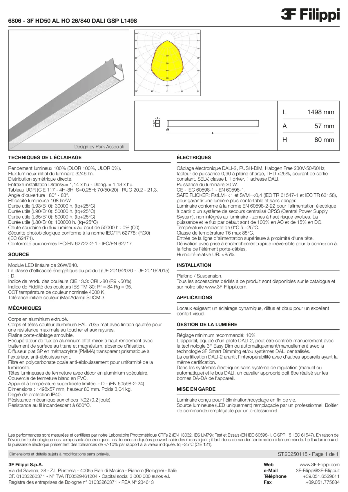 6806 - 3F HD50 AL HO 26-840 DALI GSP L1498 - Datasheet - fr
