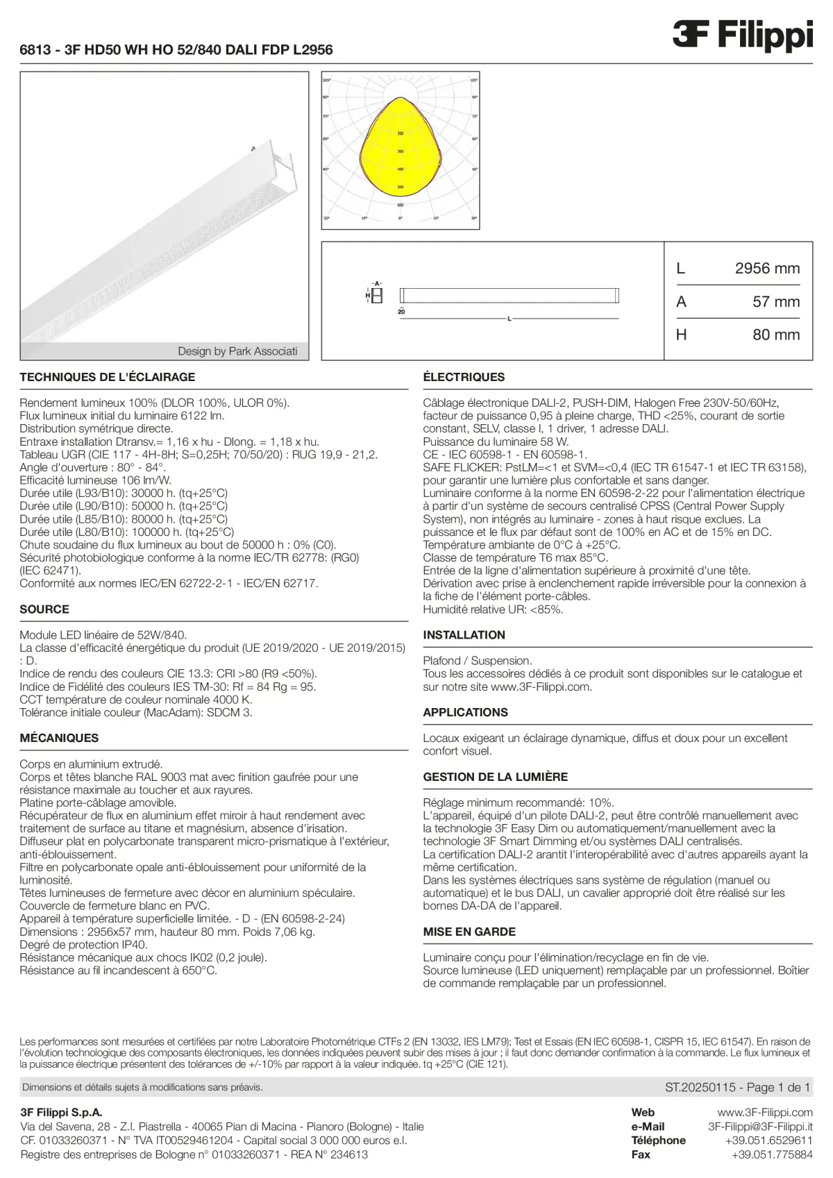 6813 - 3F HD50 WH HO 52-840 DALI FDP L2956 - Datasheet - fr