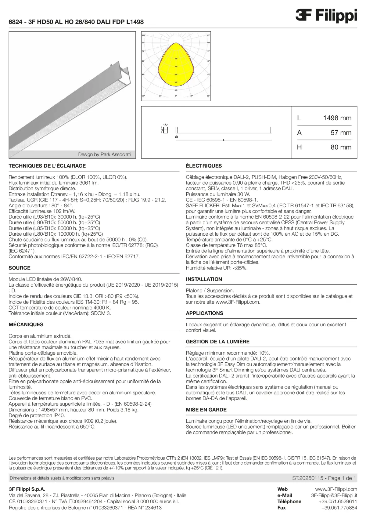 6824 - 3F HD50 AL HO 26-840 DALI FDP L1498 - Datasheet - fr