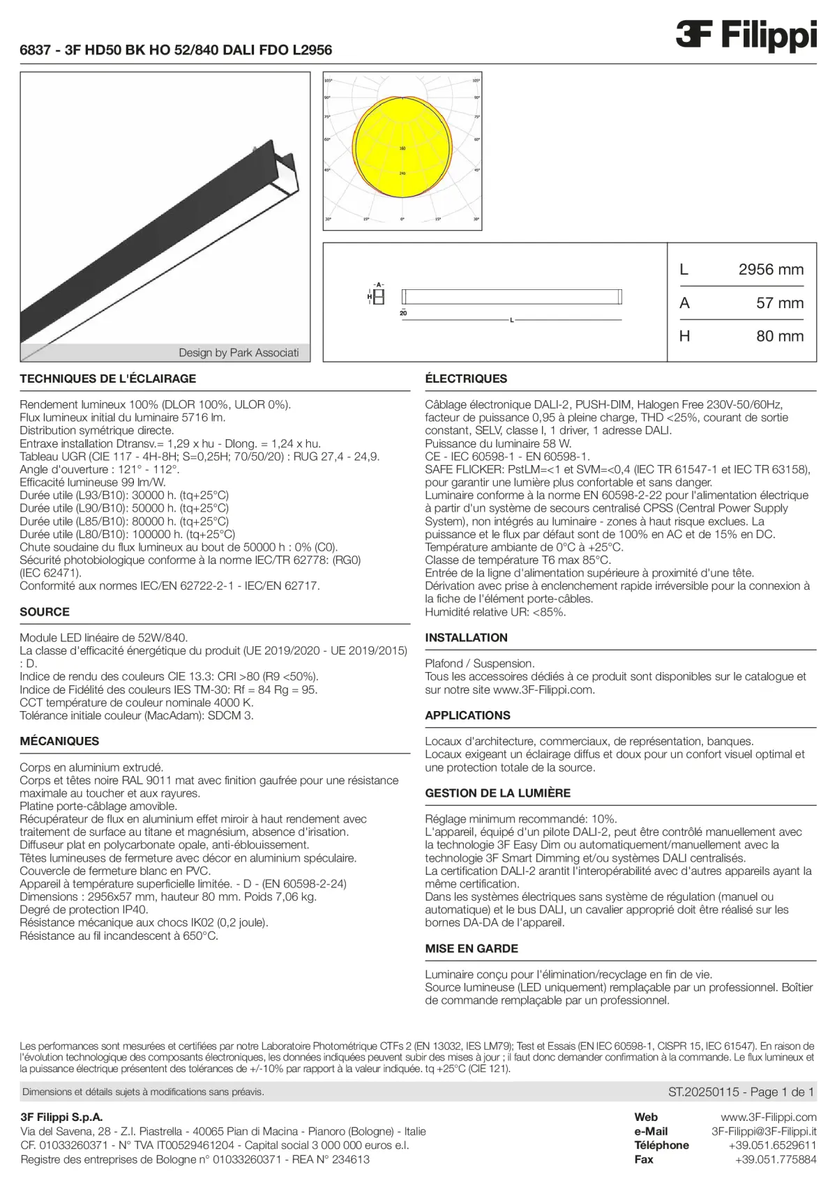 6837 - 3F HD50 BK HO 52-840 DALI FDO L2956 - Datasheet - fr