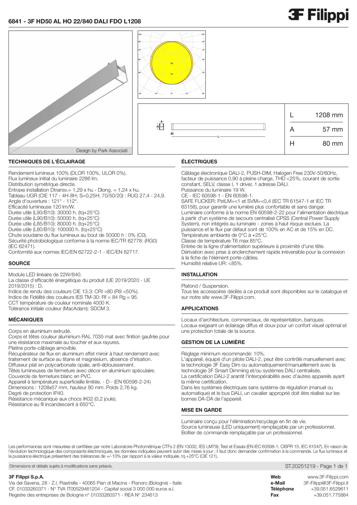 6841 - 3F HD50 AL HO 22-840 DALI FDO L1208 - Datasheet - fr