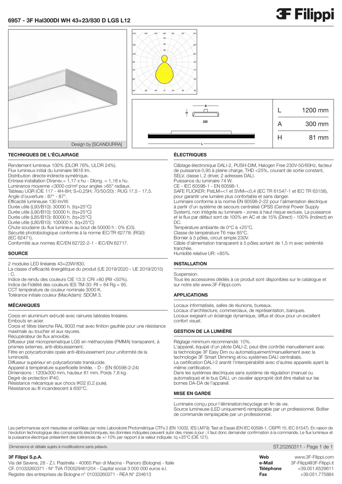 6957 - 3F Hal300DI WH 43+23-830 D LGS L12 - Datasheet - fr