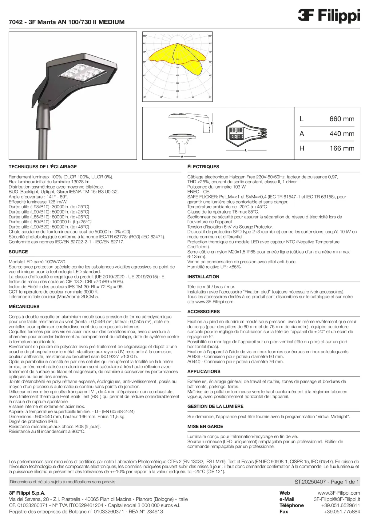 7042 - 3F Manta AN 100-730 II MEDIUM - Datasheet - fr
