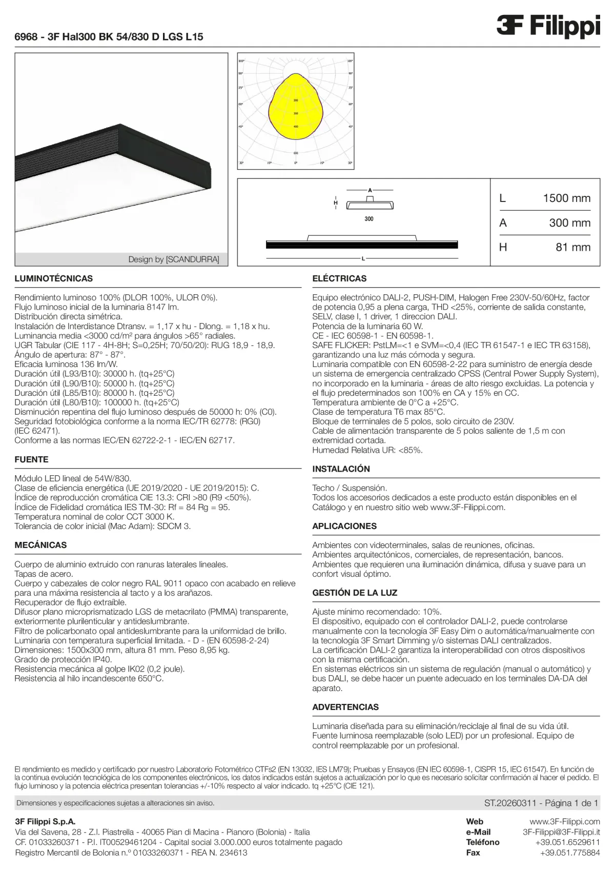 6968 - 3F Hal300 BK 54-830 D LGS L15 - Datasheet - es