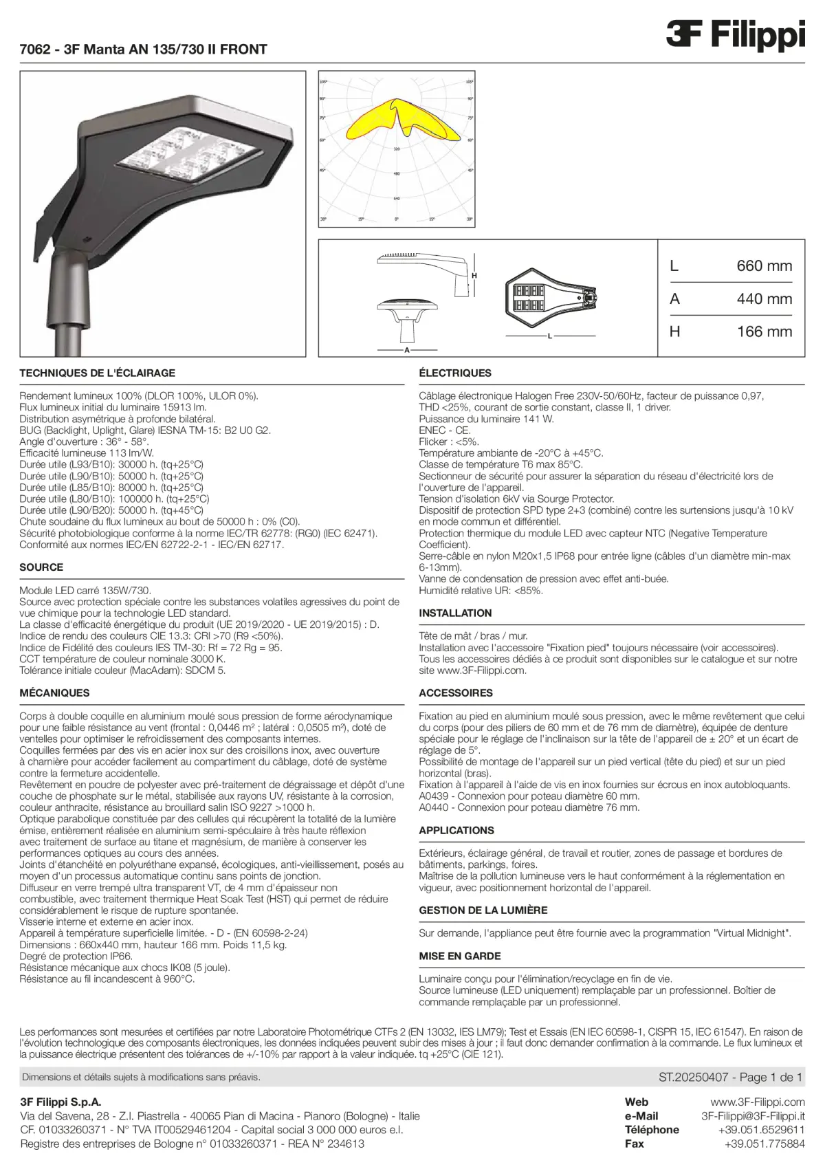7062 - 3F Manta AN 135-730 II FRONT - Datasheet - fr