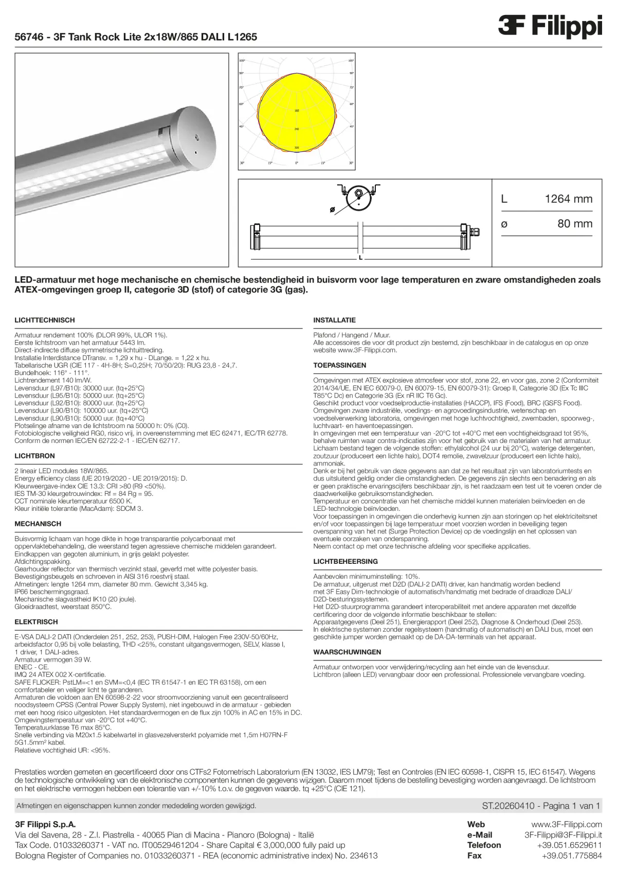 56746 - 3F Tank Rock Lite 2x18W-865 DALI L1265 - Datasheet - nl