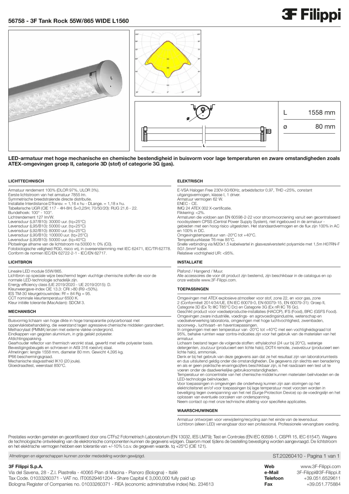 56758 - 3F Tank Rock 55W-865 WIDE L1560 - Datasheet - nl