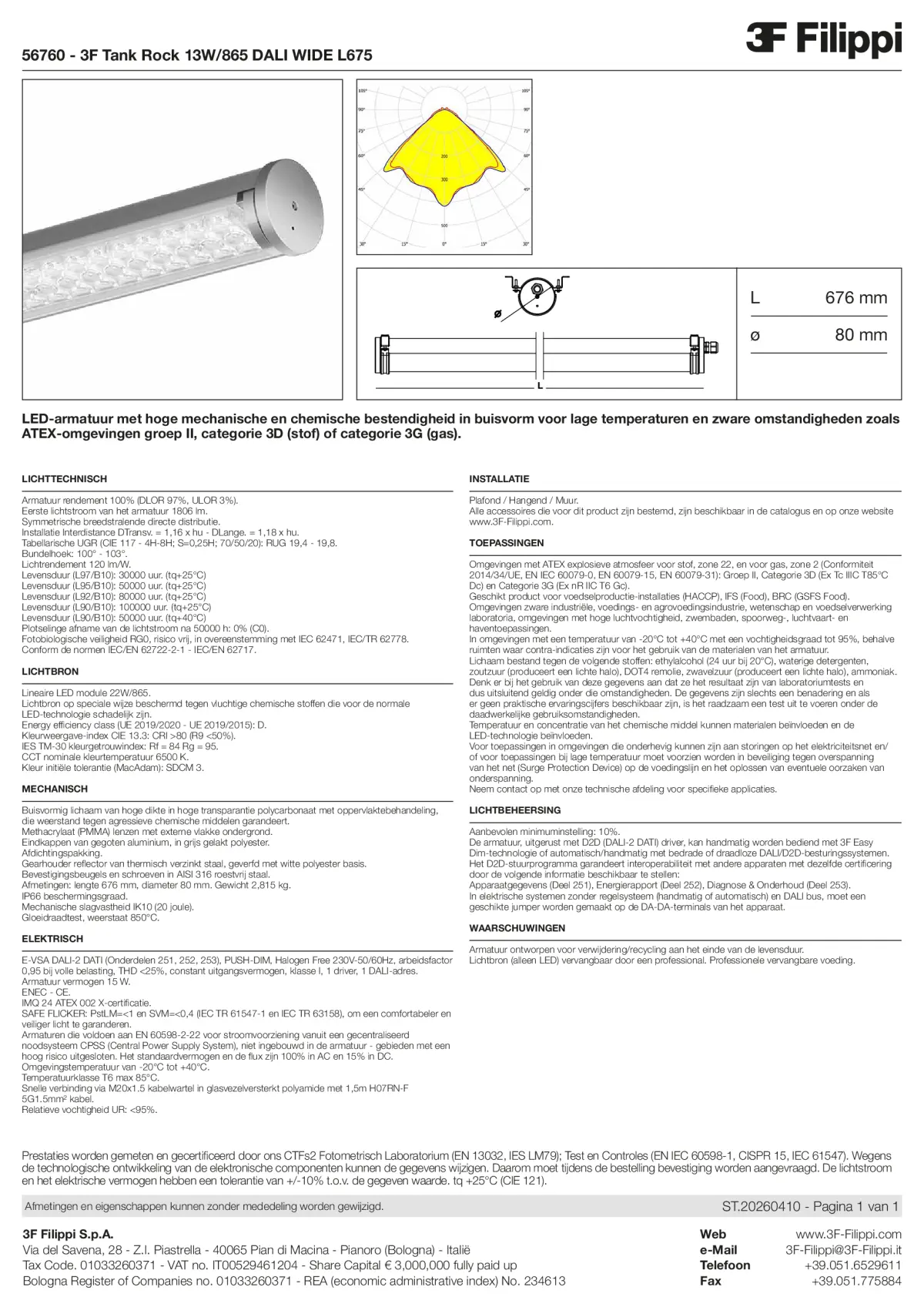 56760 - 3F Tank Rock 13W-865 DALI WIDE L675 - Datasheet - nl