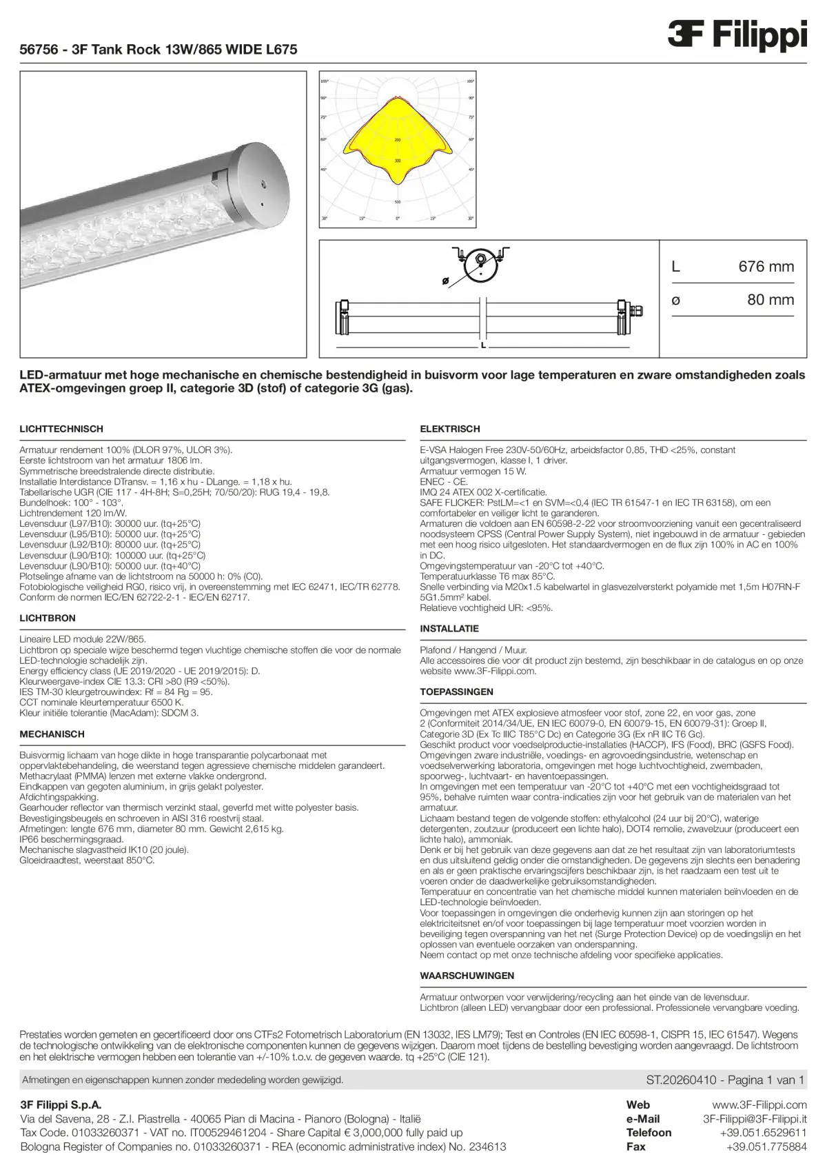 56756 - 3F Tank Rock 13W-865 WIDE L675 - Datasheet - nl