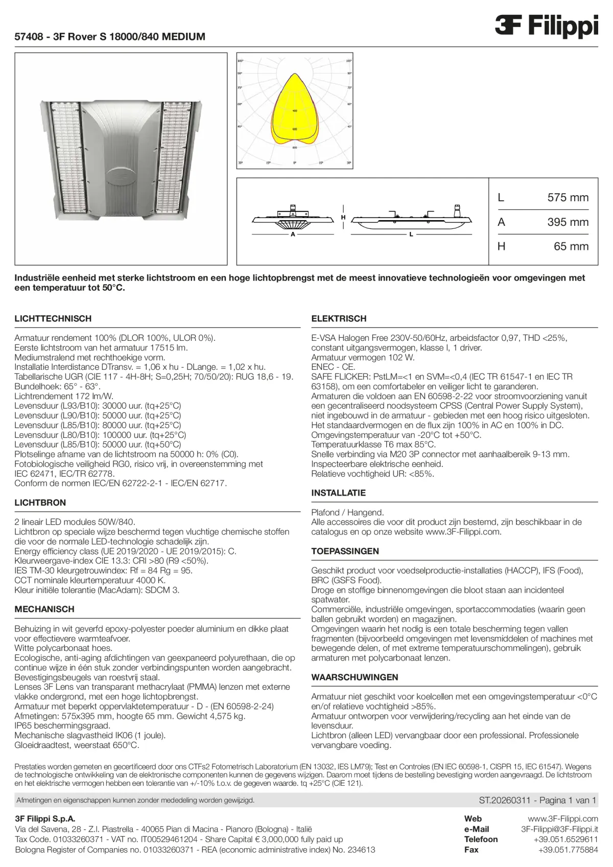 57408 - 3F Rover S 18000-840 MEDIUM - Datasheet - nl