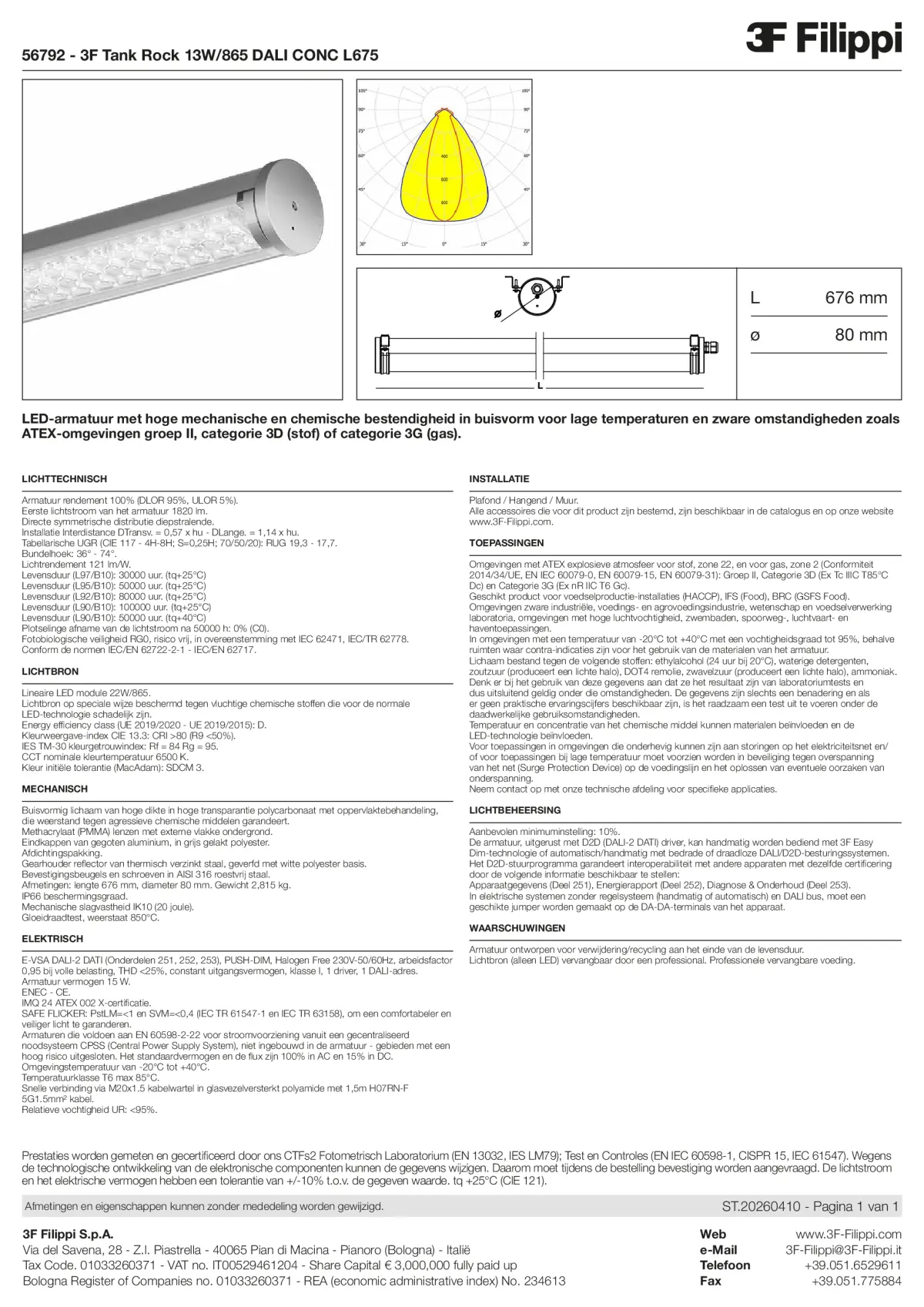56792 - 3F Tank Rock 13W-865 DALI CONC L675 - Datasheet - nl