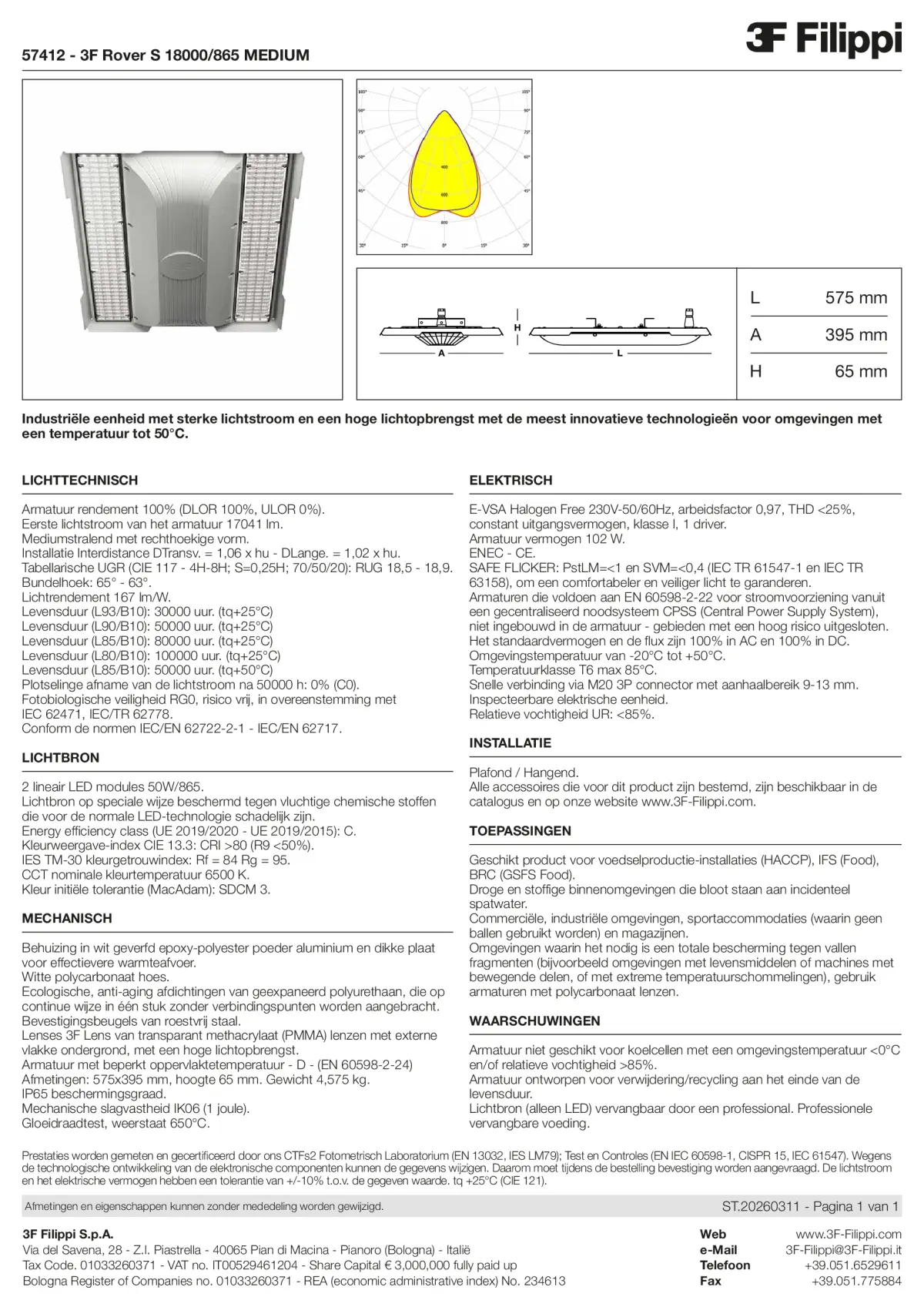 57412 - 3F Rover S 18000-865 MEDIUM - Datasheet - nl