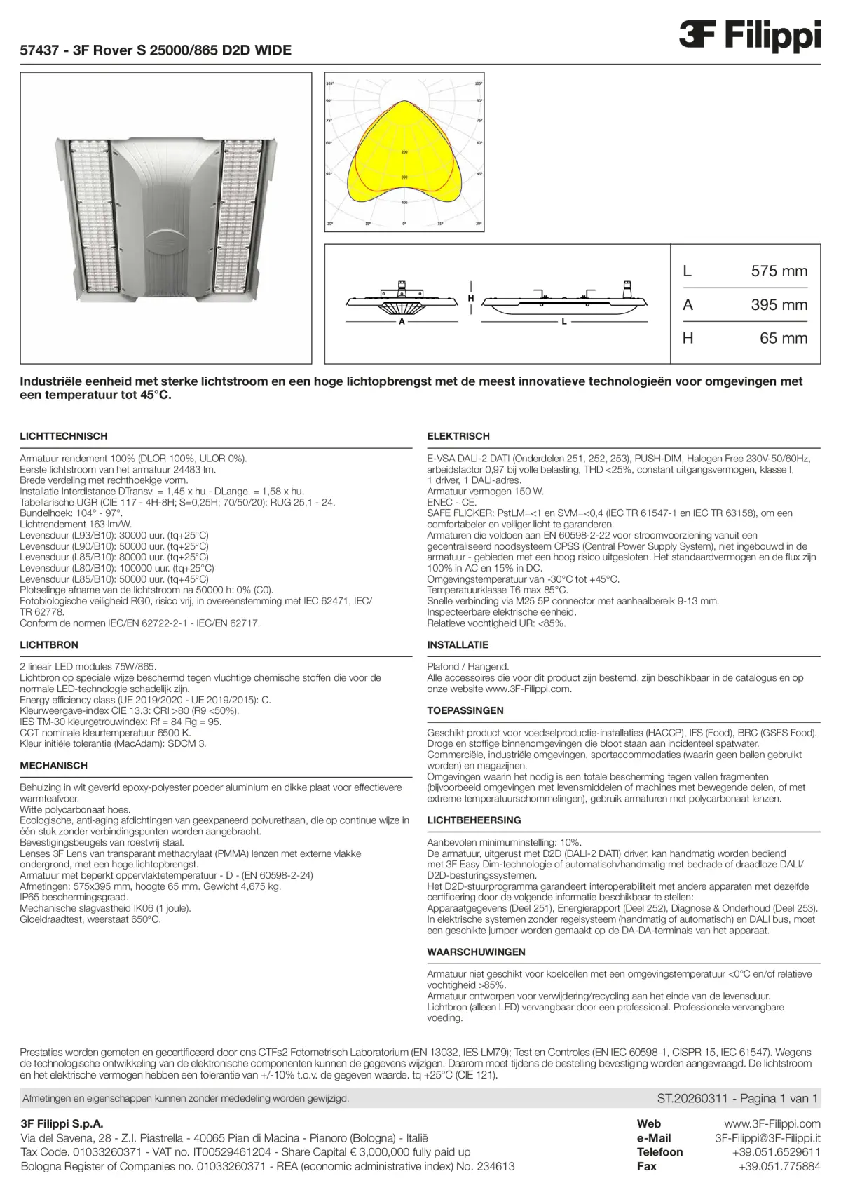 57437 - 3F Rover S 25000-865 D2D WIDE - Datasheet - nl
