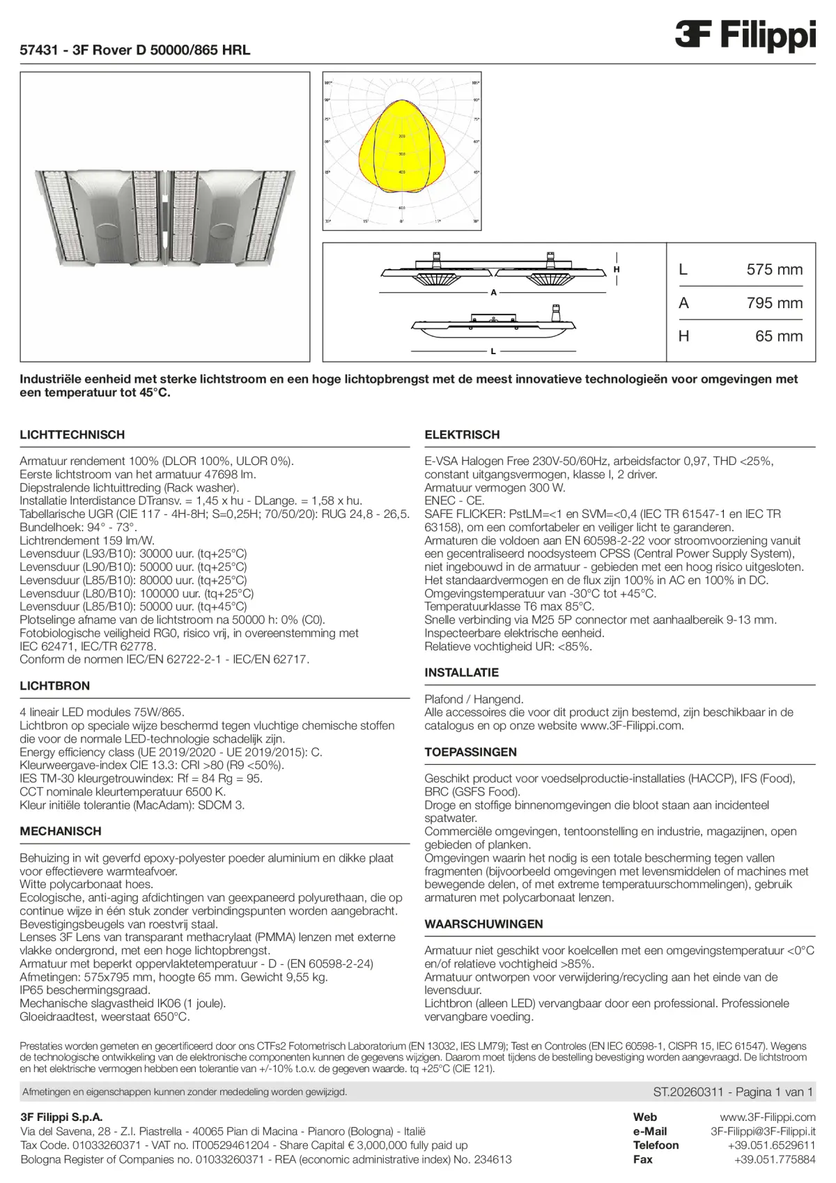 57431 - 3F Rover D 50000-865 HRL - Datasheet - nl