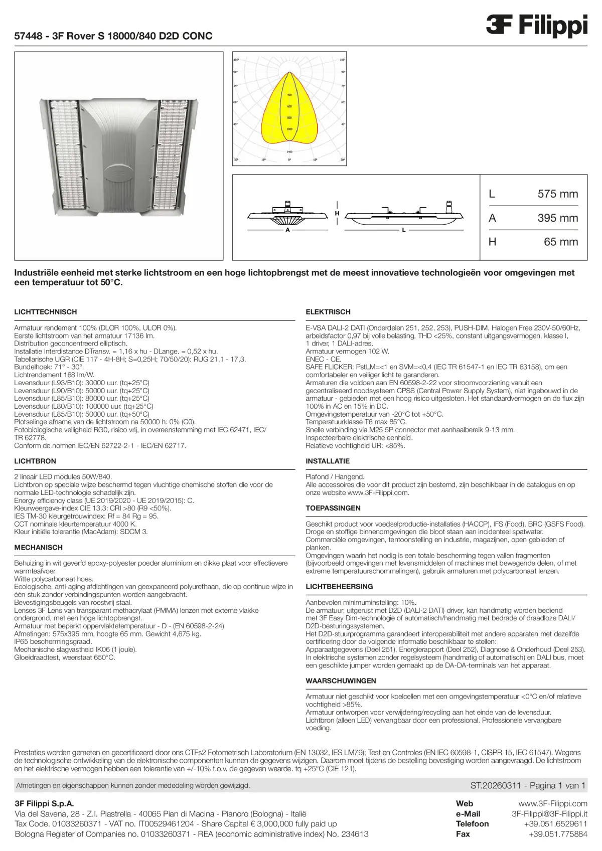 57448 - 3F Rover S 18000-840 D2D CONC - Datasheet - nl