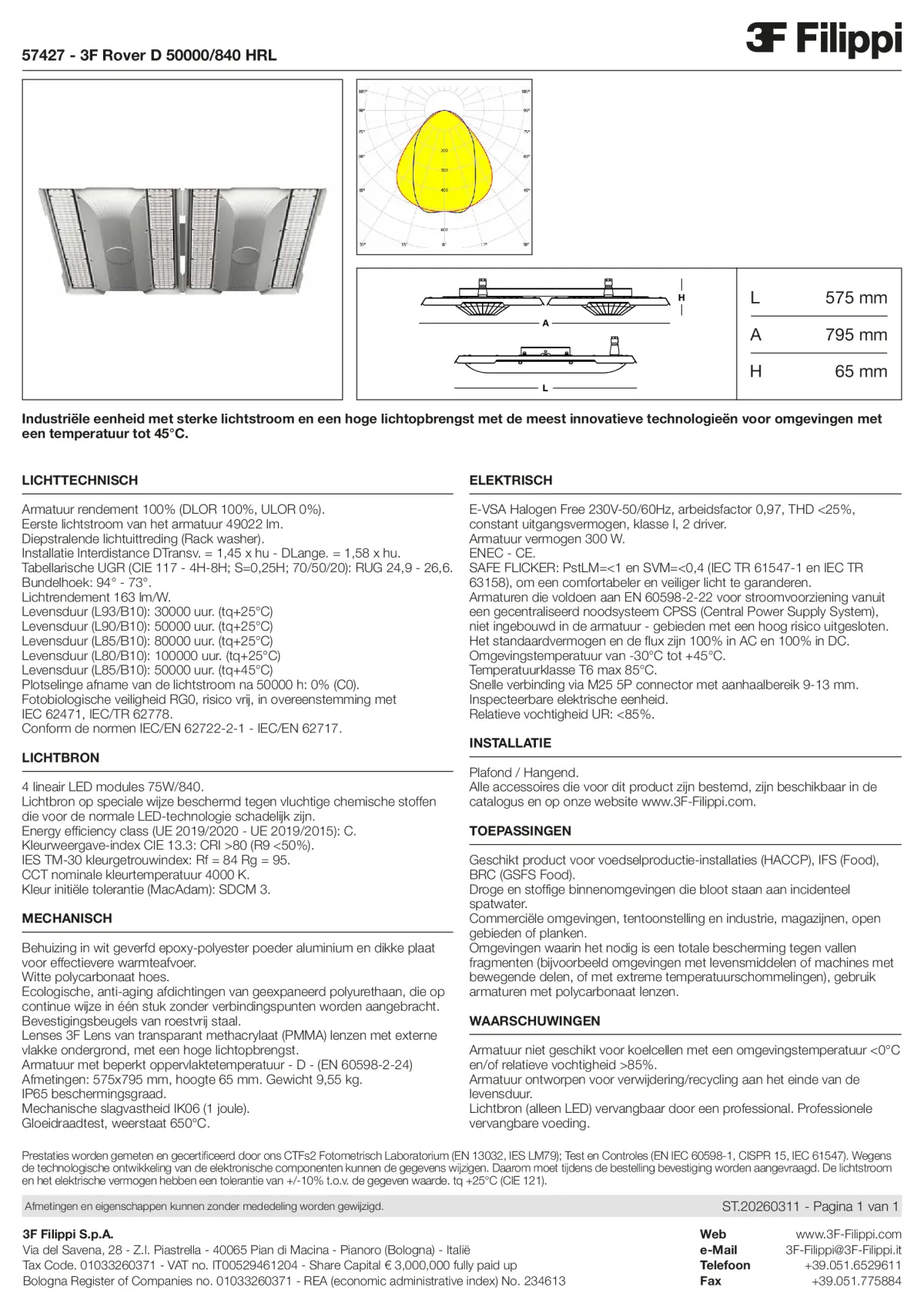 57427 - 3F Rover D 50000-840 HRL - Datasheet - nl