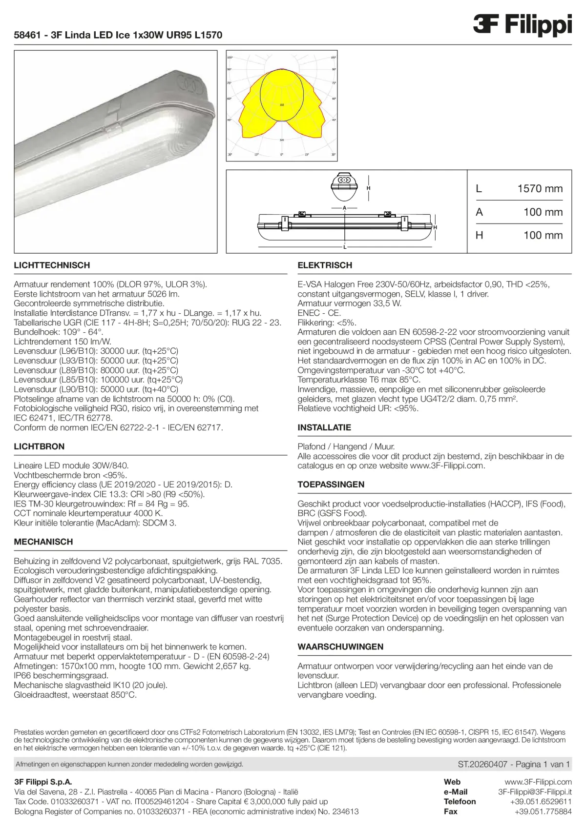 58461 - 3F Linda LED Ice 1x30W UR95 L1570 - Datasheet - nl