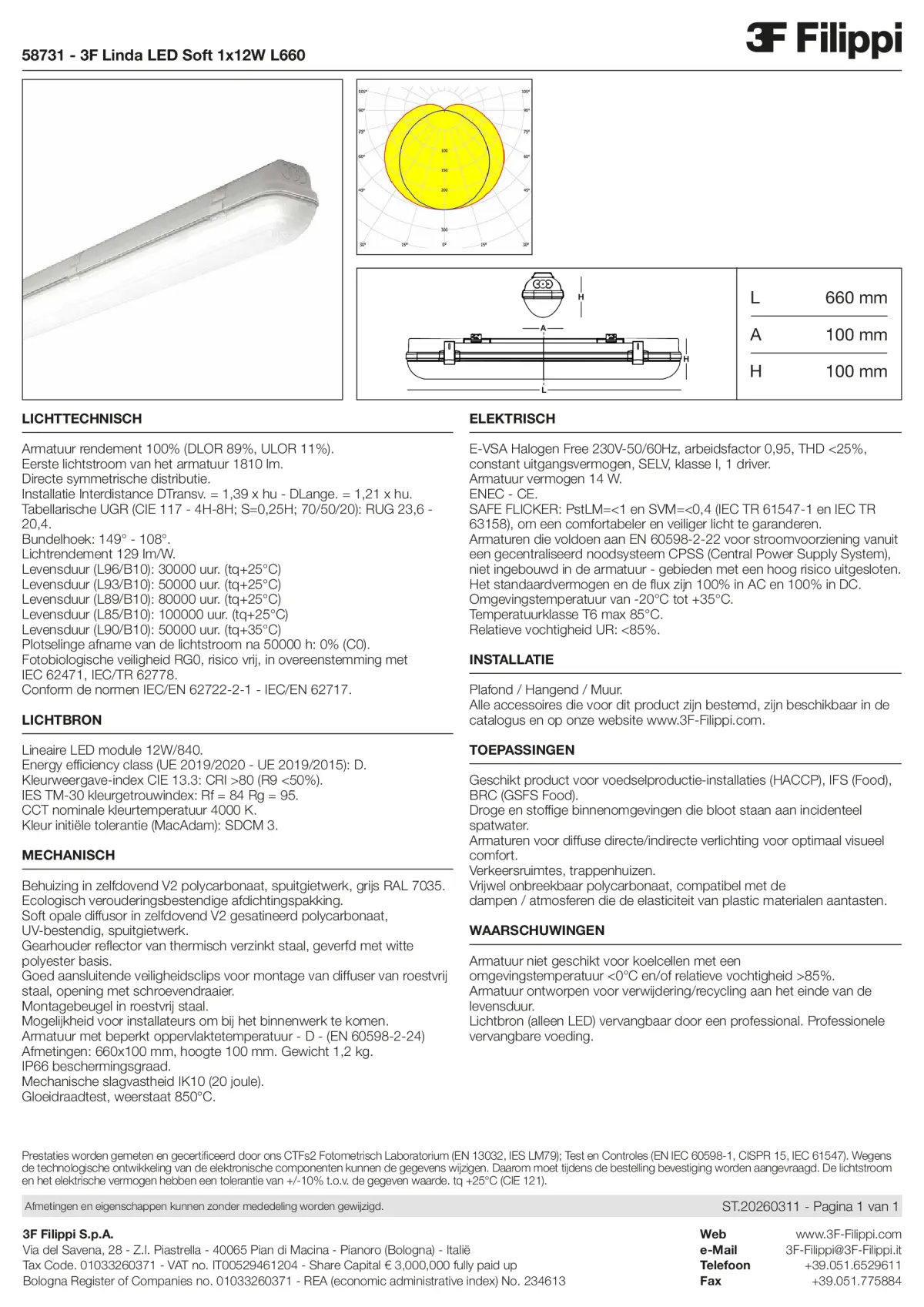 58731 - 3F Linda LED Soft 1x12W L660 - Datasheet - nl