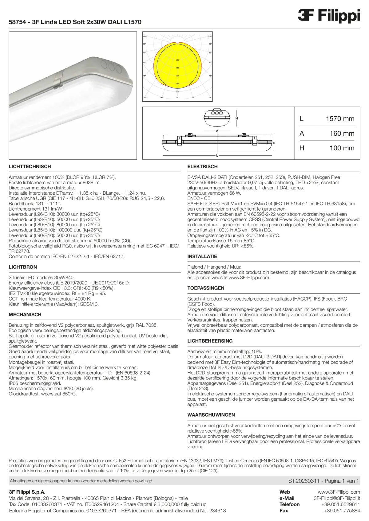 58754 - 3F Linda LED Soft 2x30W DALI L1570 - Datasheet - nl