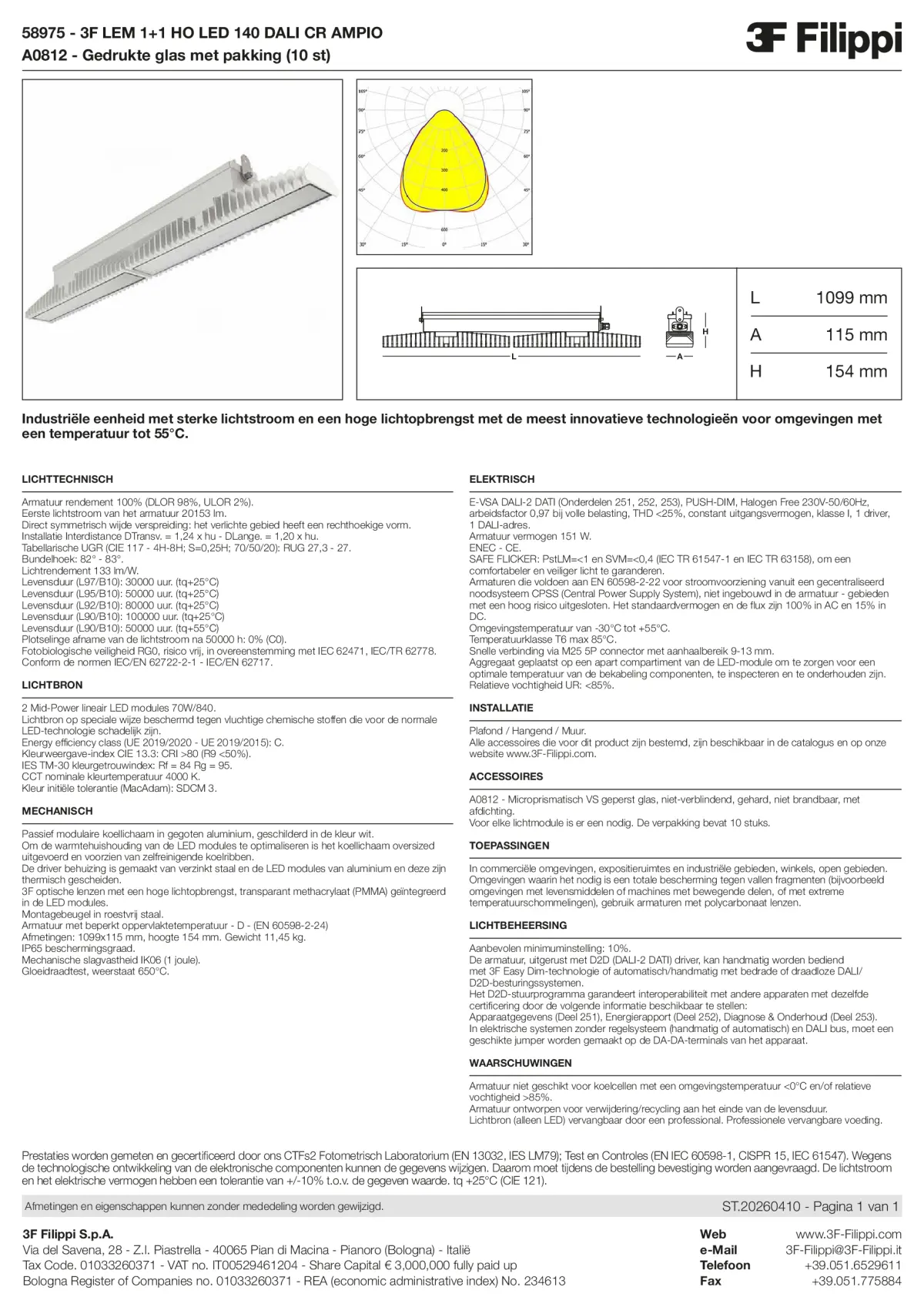 58975+A0812 - 3F LEM 1+1 HO LED 140 DALI CR AMPIO + VS - Datasheet - nl