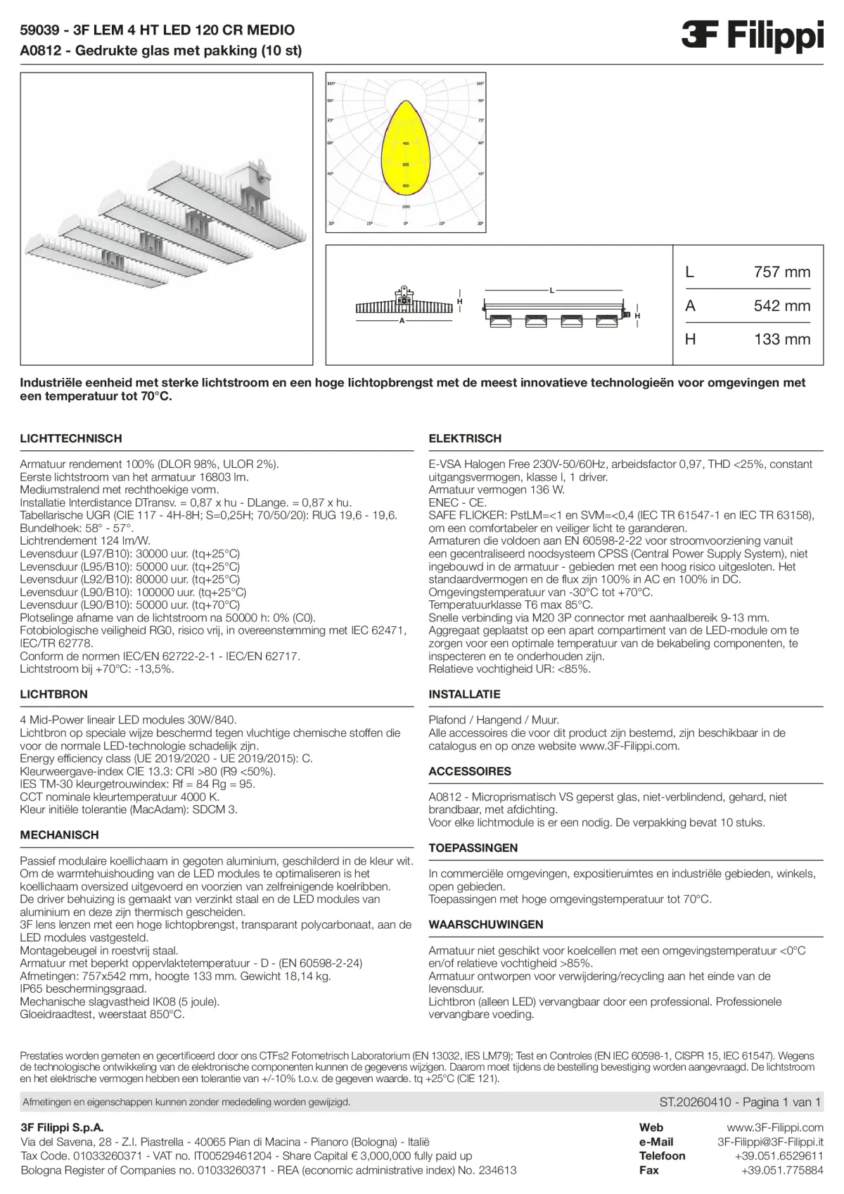 59039+A0812 - 3F LEM 4 HT LED 120 CR MEDIO + VS - Datasheet - nl