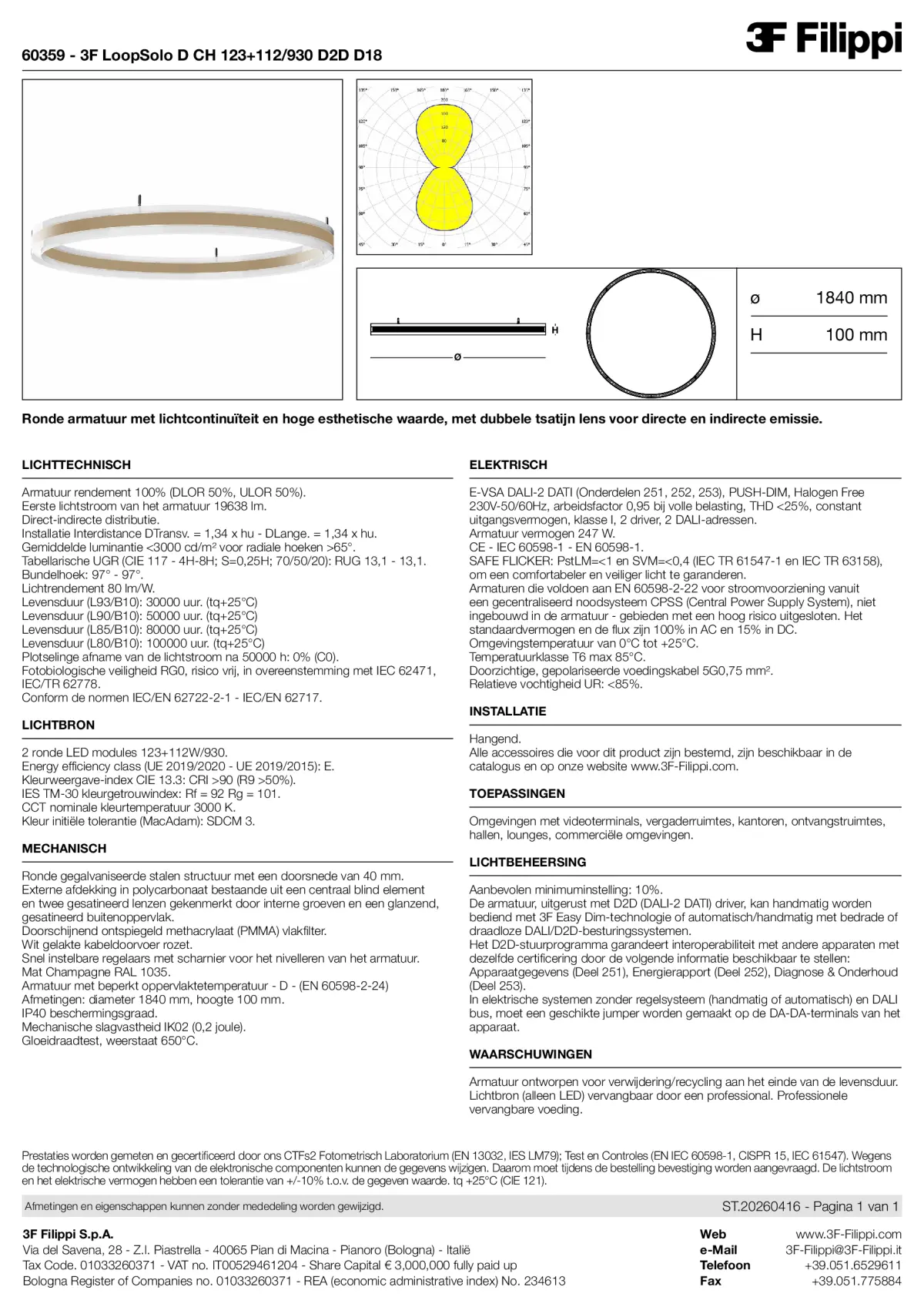 60359 - 3F LoopSolo D CH 123+112-930 D2D D18 - Datasheet - nl