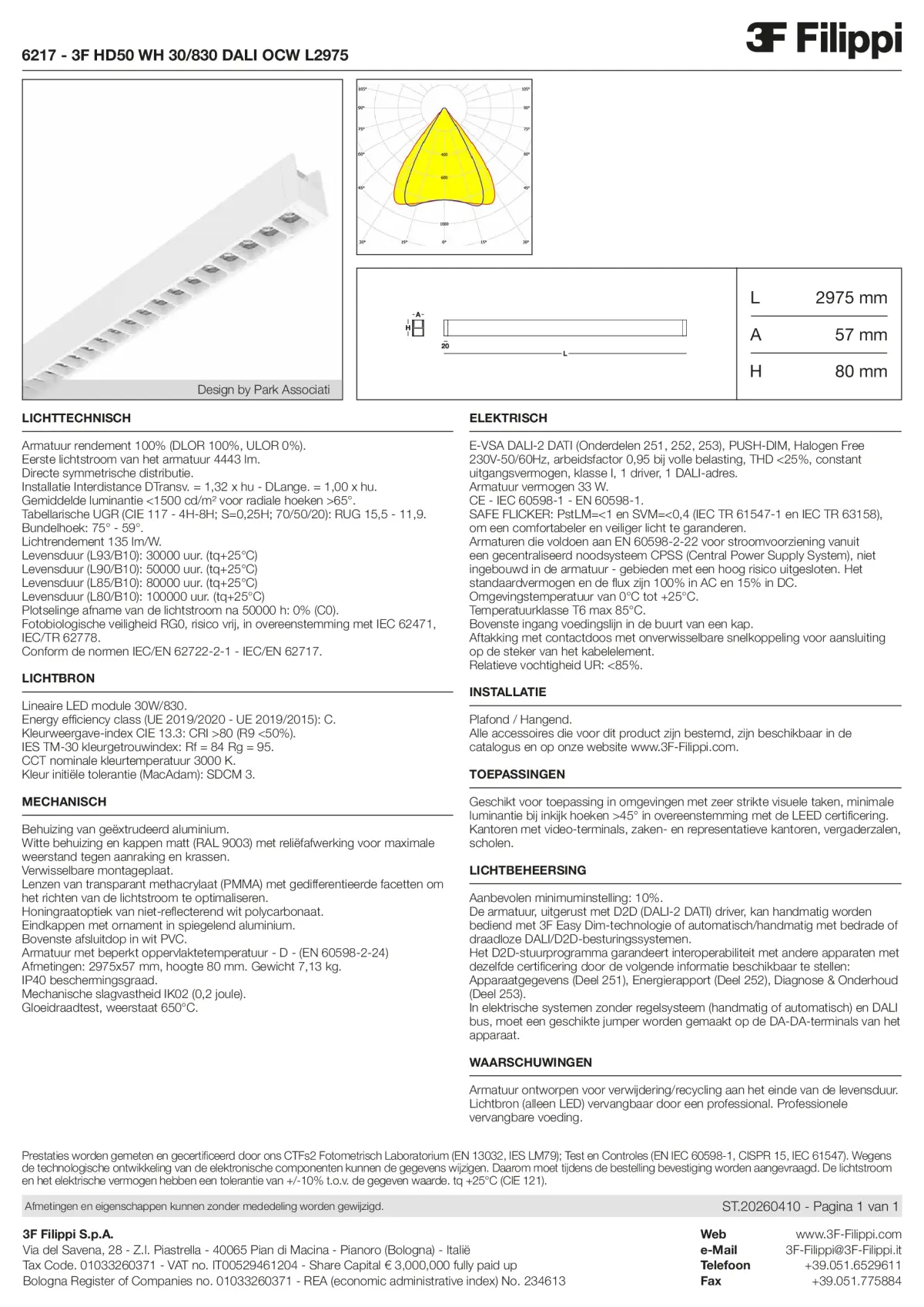 6217 - 3F HD50 WH 30-830 DALI OCW L2975 - Datasheet - nl