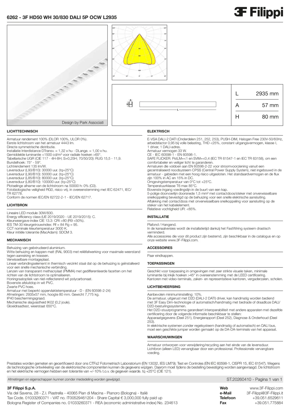 6262 - 3F HD50 WH 30-830 DALI 5P OCW L2935 - Datasheet - nl
