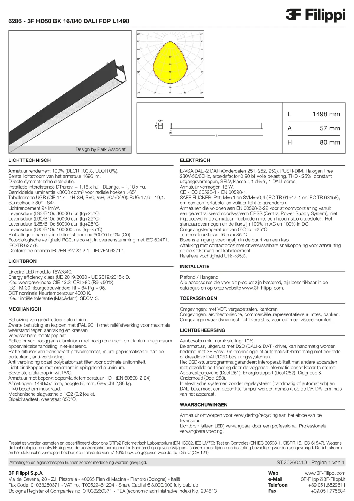 6286 - 3F HD50 BK 16-840 DALI FDP L1498 - Datasheet - nl
