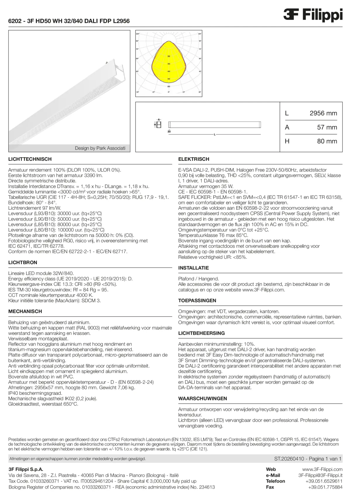 6202 - 3F HD50 WH 32-840 DALI FDP L2956 - Datasheet - nl