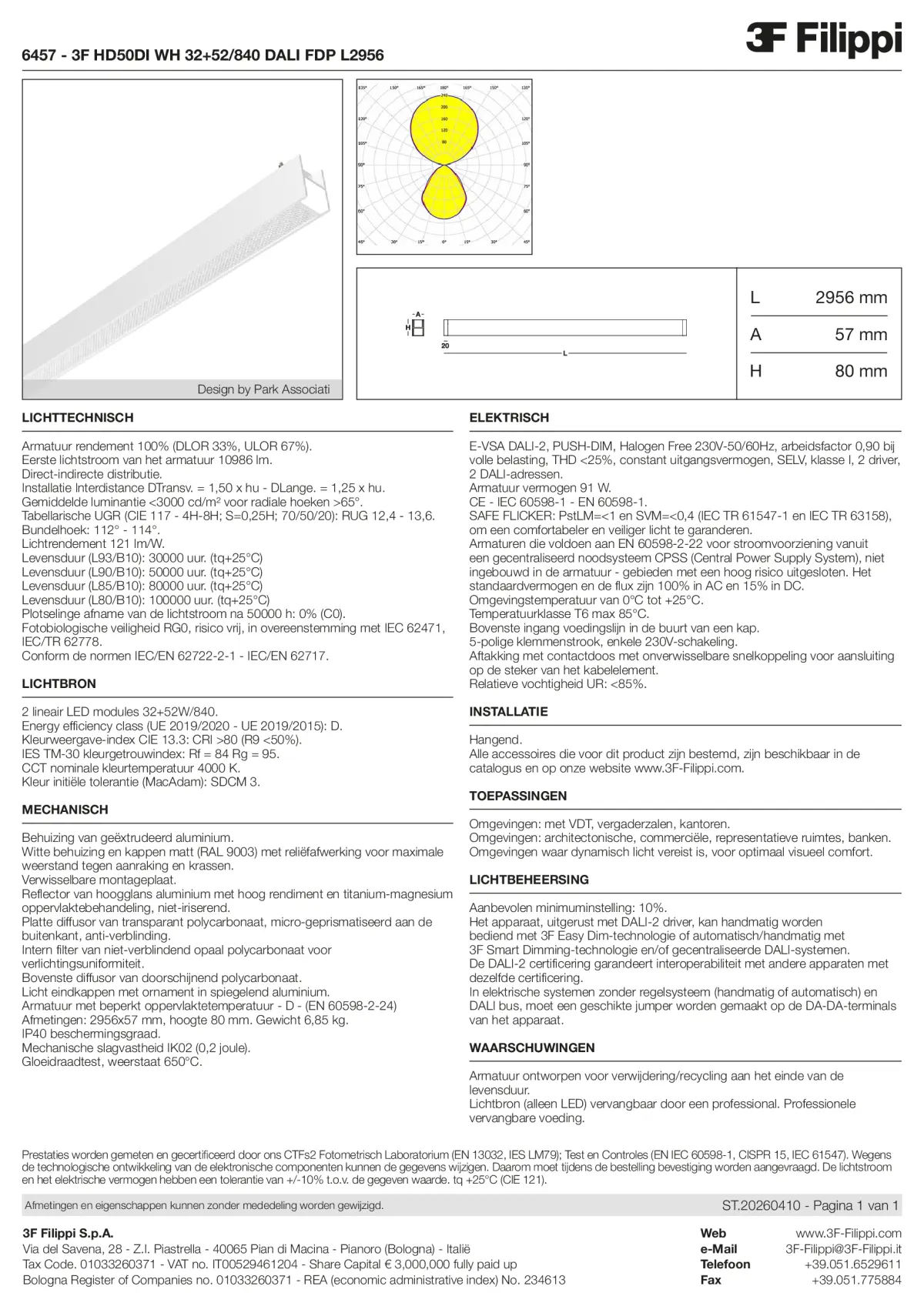 6457 - 3F HD50DI WH 32+52-840 DALI FDP L2956 - Datasheet - nl