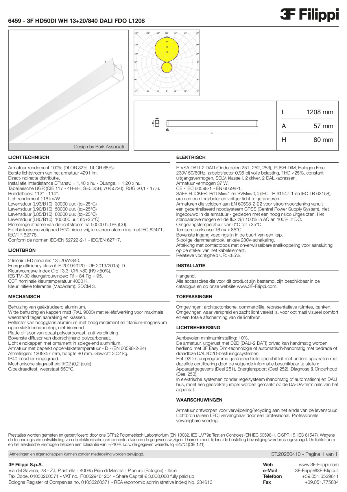 6459 - 3F HD50DI WH 13+20-840 DALI FDO L1208 - Datasheet - nl